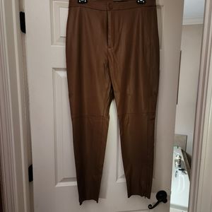 Faux leather pants